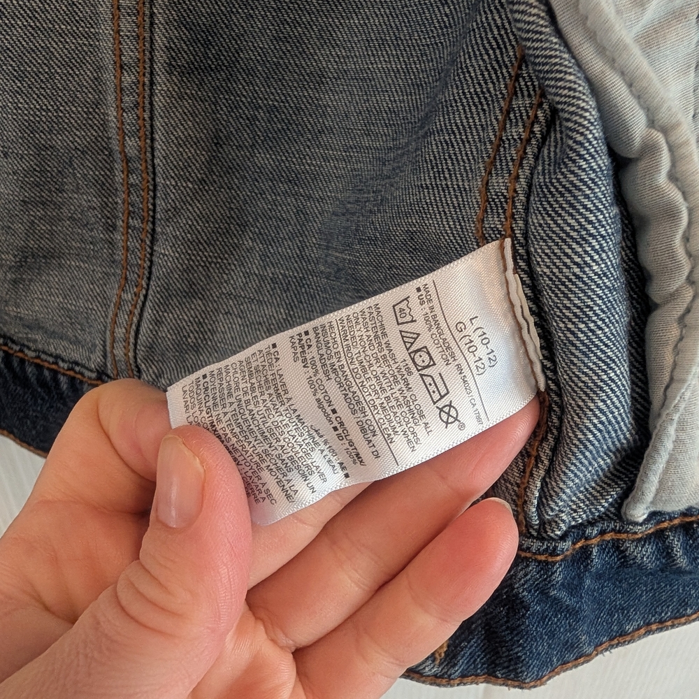 OLD NAVY Kids Boys Blue Denim Jacket Size 10/12 - Picture 6 of 9